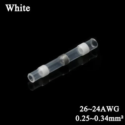 10 ~ 500Pcs Solder Seal Wire Connectors Kit Heat Shrink Butt Crimp Terminals Waterproof Electrical Cable Splice Connector