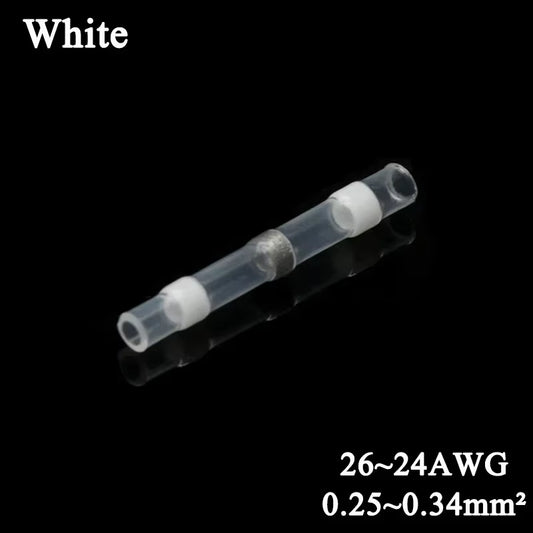 10 ~ 500Pcs Solder Seal Wire Connectors Kit Heat Shrink Butt Crimp Terminals Waterproof Electrical Cable Splice Connector