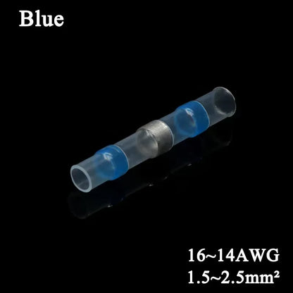 10 ~ 500Pcs Solder Seal Wire Connectors Kit Heat Shrink Butt Crimp Terminals Waterproof Electrical Cable Splice Connector