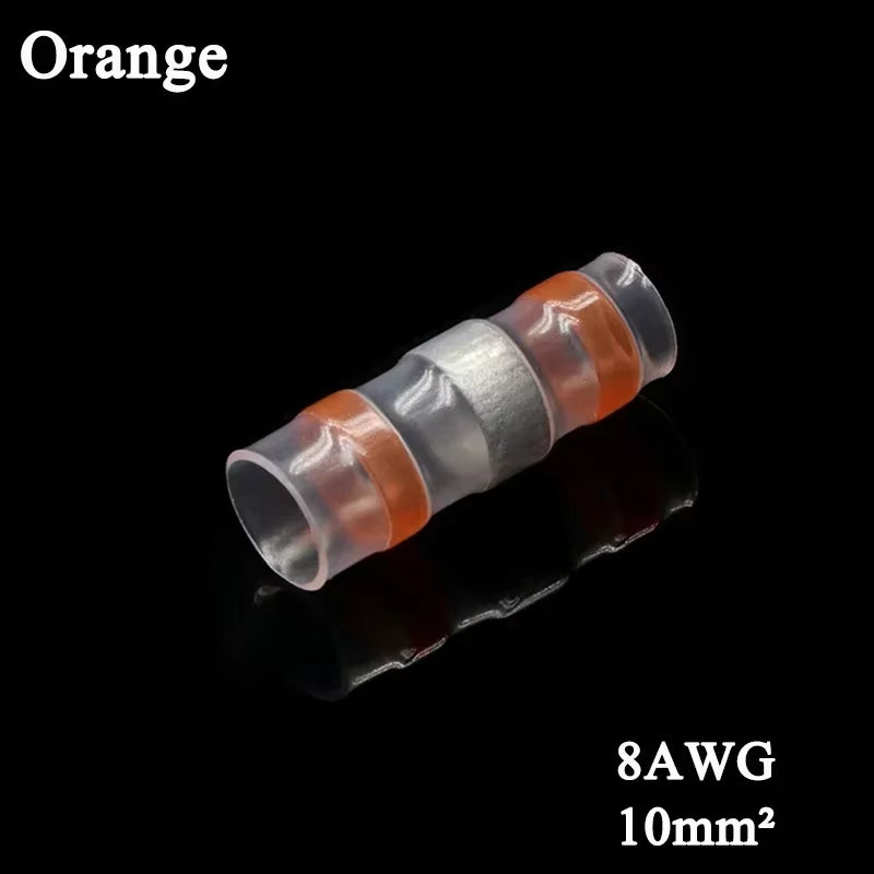 10 ~ 500Pcs Solder Seal Wire Connectors Kit Heat Shrink Butt Crimp Terminals Waterproof Electrical Cable Splice Connector
